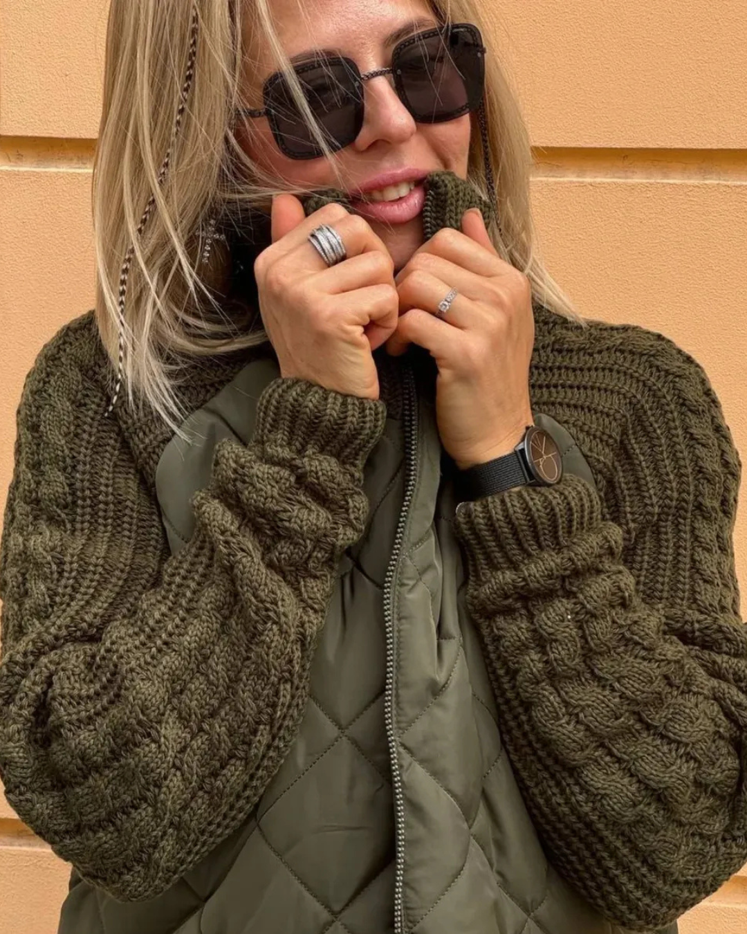 Chaqueta casual de manga larga con cremallera para mujer ®