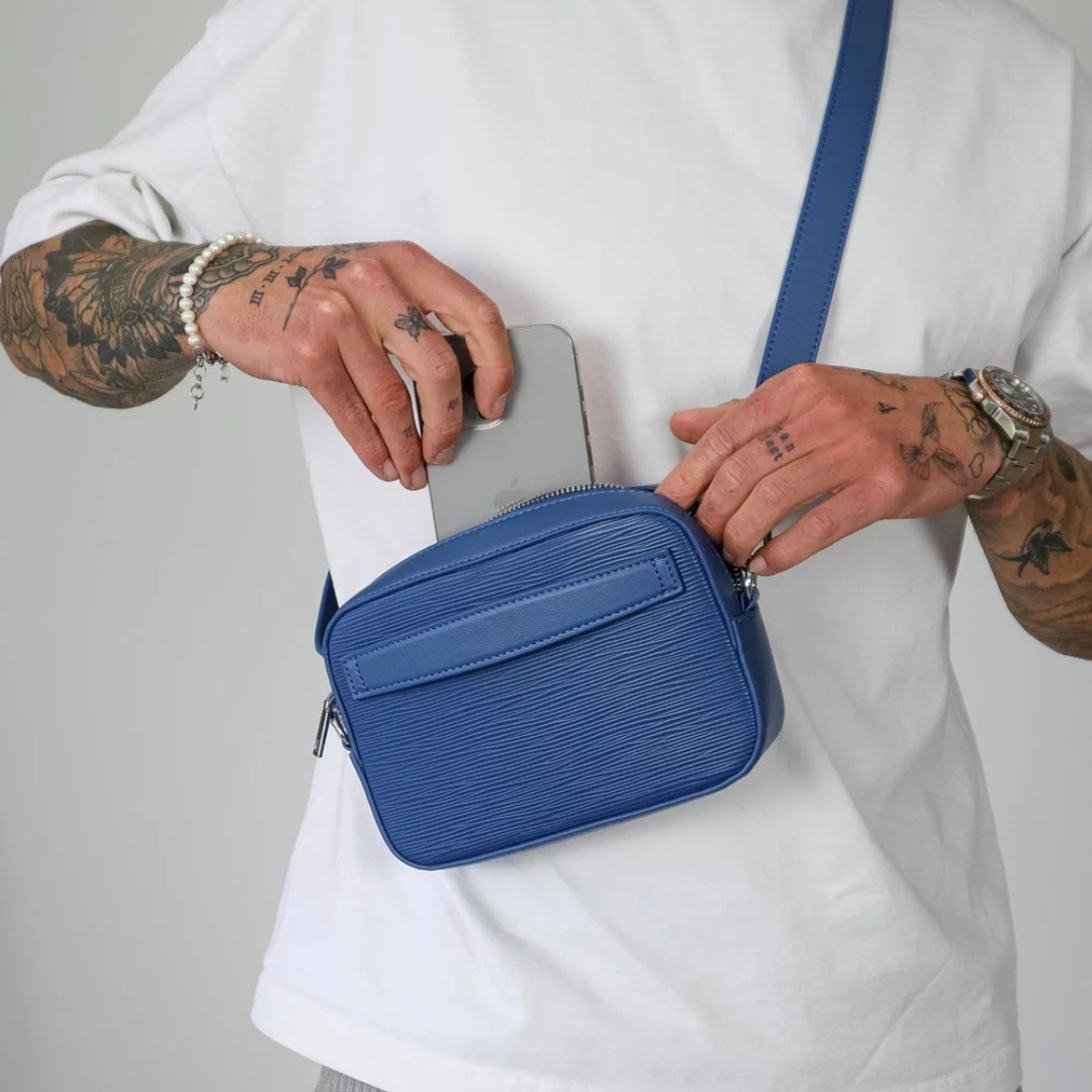 Bolso de cuero sintético para hombre con bolsillo delantero®