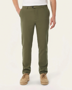 Pantalón Clásico para Hombre con Cremalleras Invisibles en los Bolsillos y Tejido Impermeable