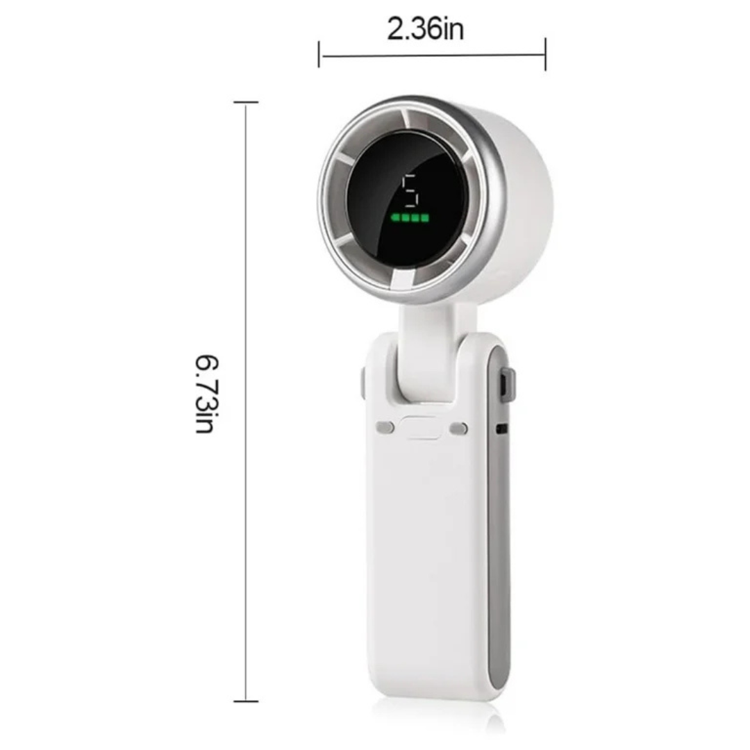 Ventilador turbo portátil de 5 velocidades y batería recargable de 4000 mAh