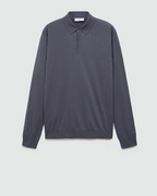Polo de manga larga informal para hombre