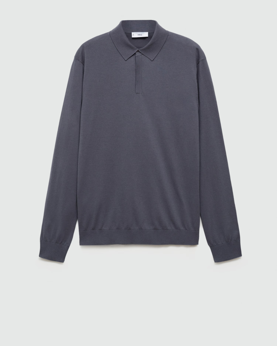 Polo de manga larga informal para hombre