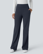 Pantalón de Cintura Alta para Mujer con Bolsillos Laterales con Cremallera