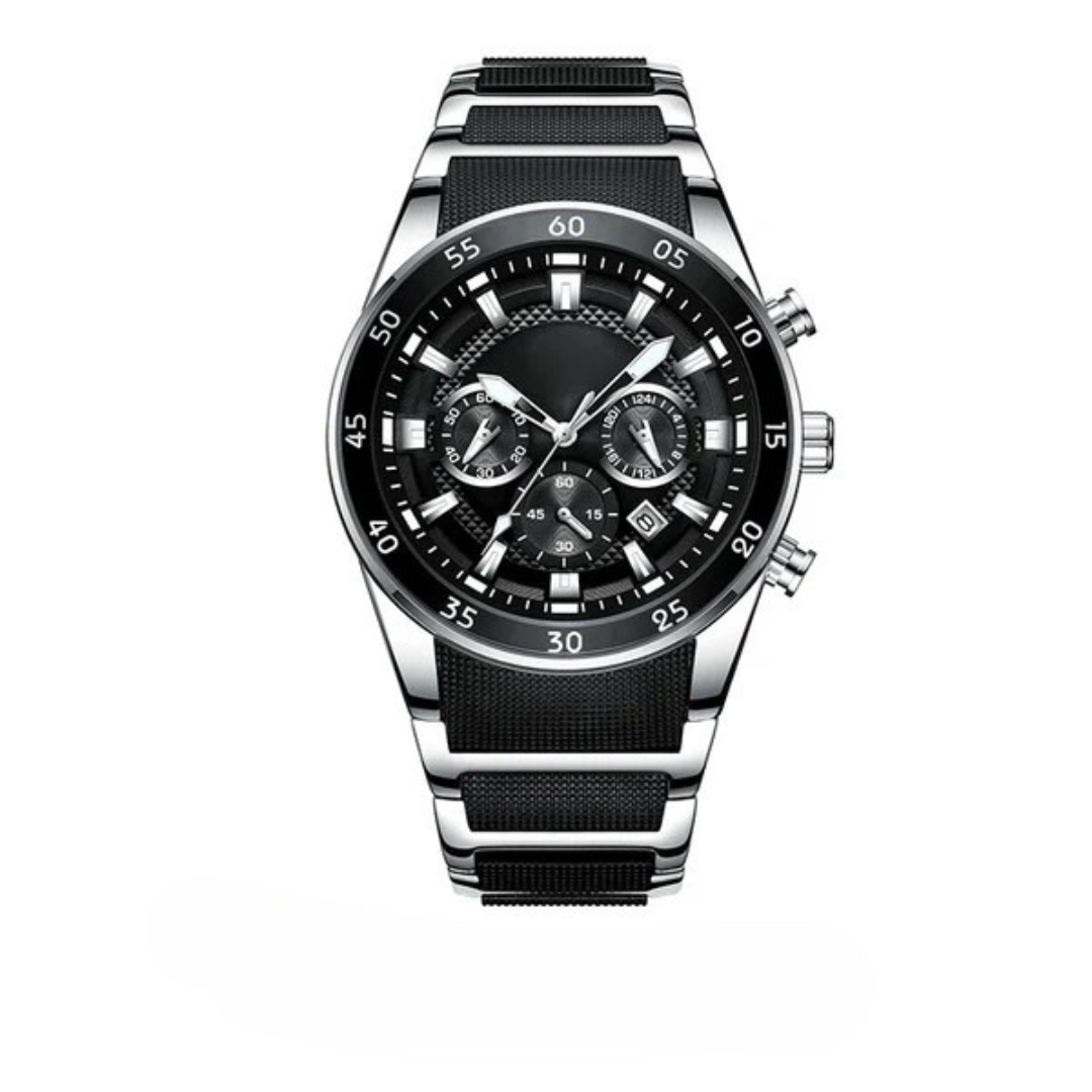 Reloj de cuarzo multifuncional resistente al agua para hombre