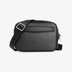 Bolso bandolera de cuero sintético con bolsillo frontal para hombre
