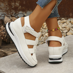 Sandalias Casuales con Plataforma y Diseño de Tiras Cruzadas para una Máxima Comodidad®