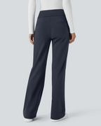Pantalón de Cintura Alta para Mujer con Bolsillos Laterales con Cremallera