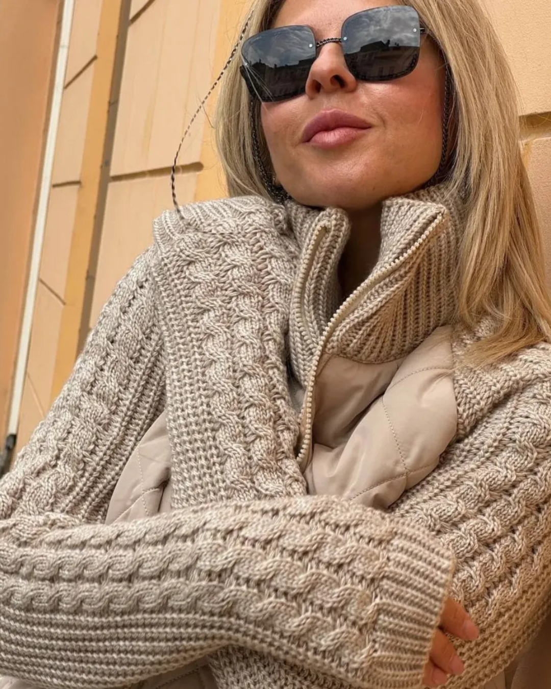 Chaqueta casual de manga larga con cremallera para mujer ®