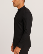 Camisa Manga Larga con Cuello Mao y Cierre Oculto para Hombre®