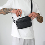 Bolso de cuero sintético para hombre con bolsillo delantero®