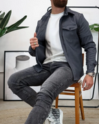 Camisa Manga Larga con Bolsillo para Hombre