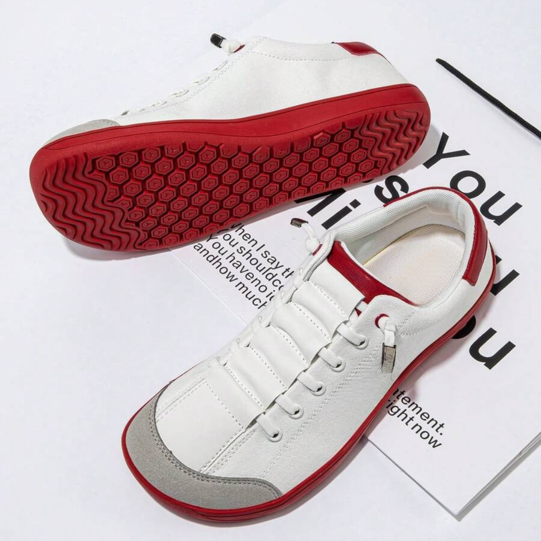 Zapatos casuales de lona con puntera ancha para hombre y mujer