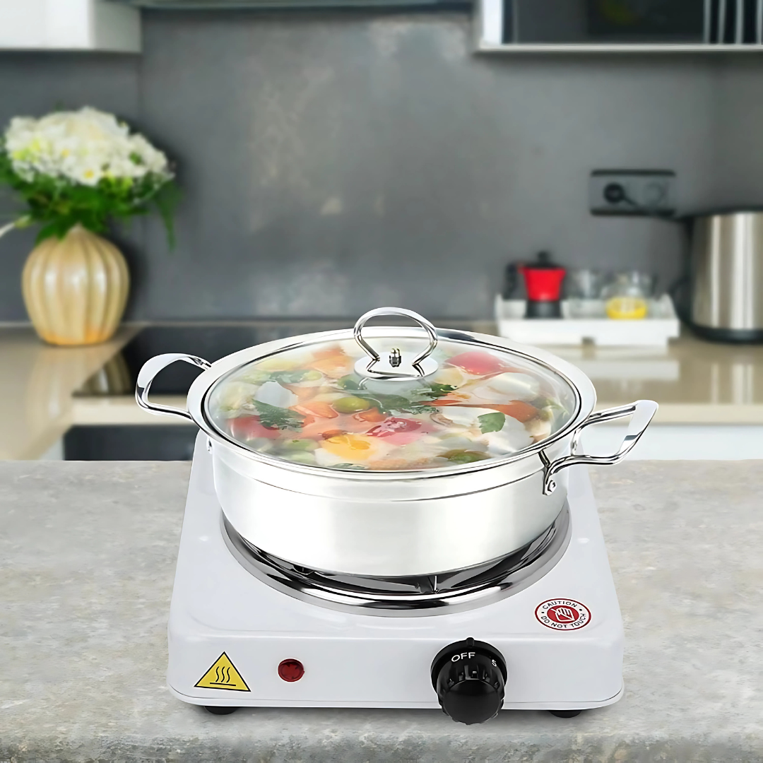 Placa Calefactora Portátil con Control de Temperatura Cocina Práctica y Compacta