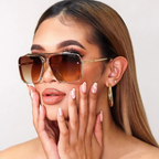 Gafas de sol retro degradadas con protección UV400 unisex