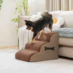 Escalera ajustable con diseño suave y antideslizante para mascotas