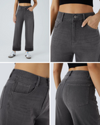 Pantalón con Cintura Alta y Botas Anchas®