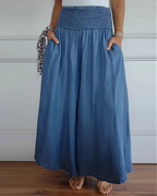 Falda Larga con Bolsillos Estilo Fresco y Natural®