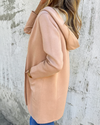 Abrigo casual con capucha para mujer