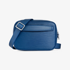 Bolso bandolera de cuero sintético con bolsillo frontal para hombre