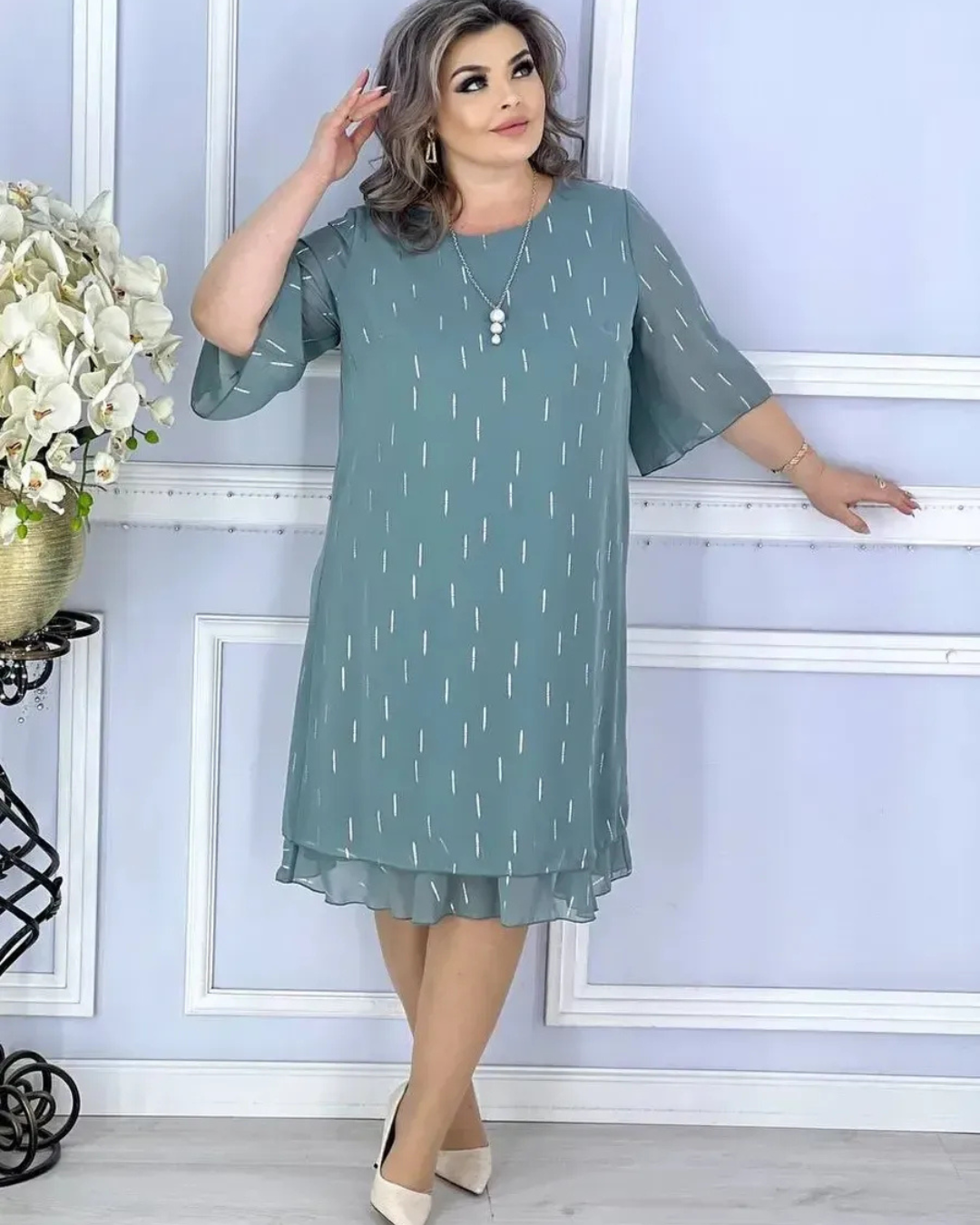 Vestido Suelto corto elegante y a la moda para mujer®
