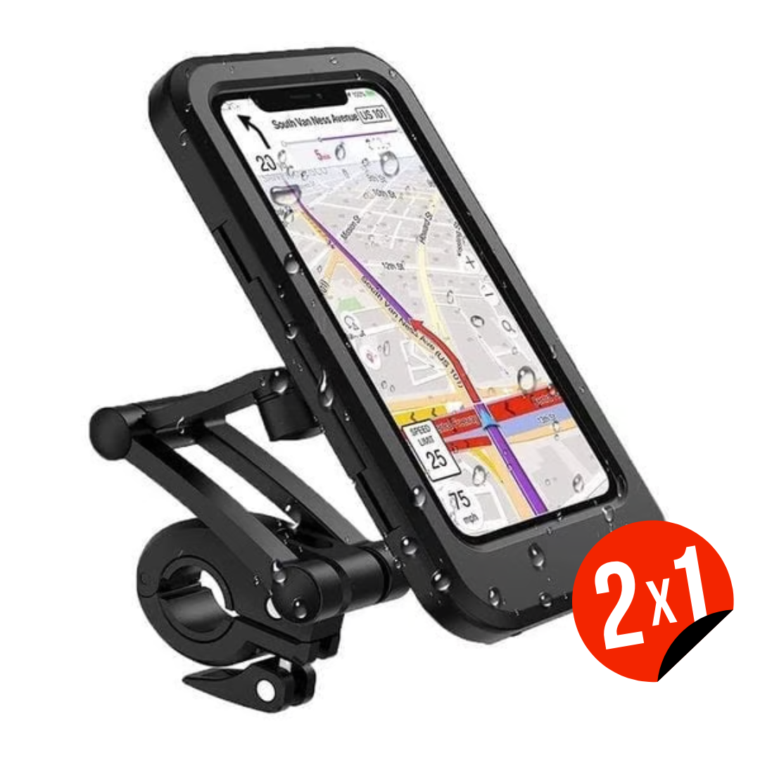 Soporte impermeable para teléfono uso en bicicleta y motocicleta (OFERTA 2X1)®